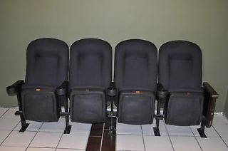   Theater Seats Theatre Seating Dark Fabric Folding Cinema Chairs Cup