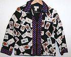 Victor Costa Occasion Printed Silk Quilted Jacket, Retail $99, S