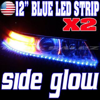 2X BLUE HEADLIGHT SIDE GLOW LED STRIPS (Fits Aspire)