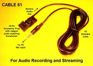   Motorola Maxtrac GM300 CM300 M1225 Recording Adaptor Streaming Audio
