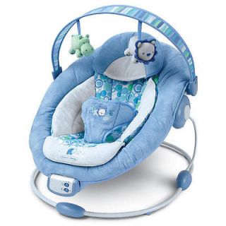   Starts Comfort & and Harmony Blue Pebble Lion Bouncer Bounce Chair NIB