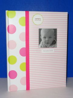 Carters Carter Baby GIRL Memory Book of Firsts Scrapbook Pink First 