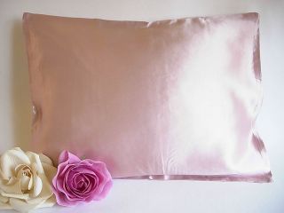 NIB 100% silk pillowcase travel or toddler 12x16 Pink