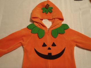   Month Halloween Pumpkin Boy Girl Outfit NWT Hooded Costume