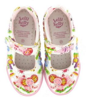 LELLI KELLY, GIRLS ZOO COLLECTION MARY JANE STYLE CANVAS PUMP/SHOES 