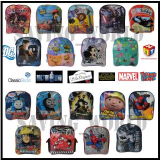 Official Kids School Bags Kids TV Movie Character Backpacks Rucksacks 
