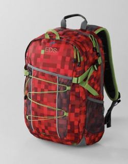 Kids Pixel Explosion FeatherLight Medium Backpack Red 18x12x7 Lands 