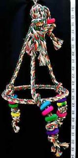 FUN TRI ROPE SWING   8 DIAMETER   Parrot Toys & Bird Toy Parts by A 