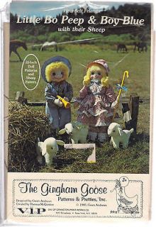 The Gingham Goose Little Bo Peep & Boy Blue With Sheep Pattern Uncut