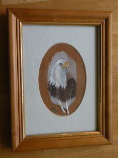 Bobbie Momsen Bald Eagle Original Painting on Feathers One Of A 