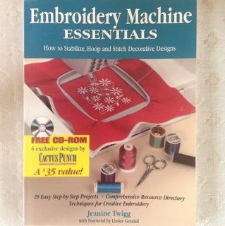 Embroidery Machine Essentials Book With Free Design CD Rom