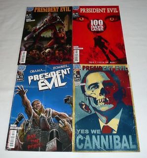   EVIL comics #1,2,3,4~ FULL SET ~ Barack Obama vs Resident Evil zombies