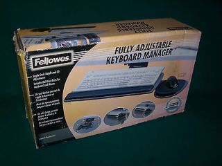 Fellowes   FULLY ADJUSTABLE KEYBOARD MANAGER 93841 stand rack shelf 