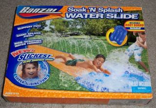 BANZAI Soak N Splash Water Slide w/ Inflatable Body Board New in Box