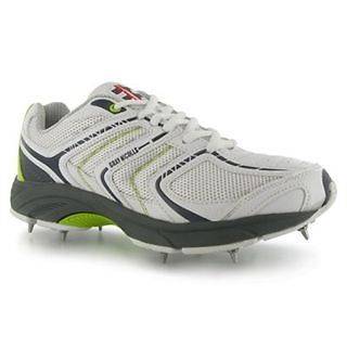 Mens Grey Nicholls Viper Cricket Shoes Spikes Trainers   Size 7 to 10