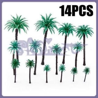 14 Model Train Coco Palm Trees Forest Layout O HO Scale