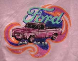NEW Steve & Barrys Pink Vintage Look FORD Pick Up T Shirt Cotton 