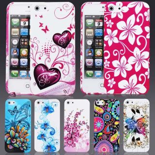 NEW STYLISH FLOWER SERIES GEL CASE COVER FITS IPHONE 5 5G & FREE 