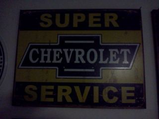 VINTAGE AUTO TRUCK METAL TIN SIGN CHEVROLET MUSCLE CAR HOT ROD CLASSIC 