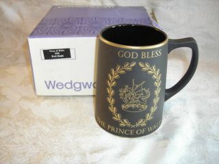 Wedgwood Black Basalt Prince of Wales Investiture Mug