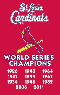 St. Louis Cardinals WORLD SERIES YEARS (1926 2011) Official Nylon 