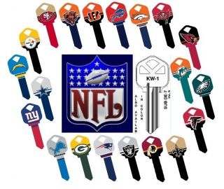 NFL Kwikset KWI #66 Officially Licensed House Key Blank All Teams 