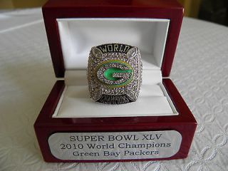 2010 Green Bay Packers Super Bowl Ring Double ring box included