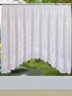JENNY JARDINIERE NET CURTAINS FLORAL VINE WHITE ONLY