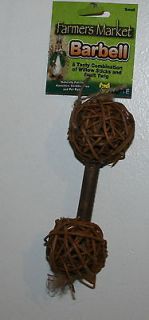 SMALL BARBELL WILLOW STICKS AND FRUIT TWIG FOR SMALL ANIMALS 5 LONG