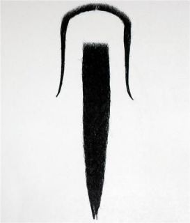 FUMANCHU Oriental CHINESE Human Hair MOUSTACHE BEARD