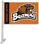 OREGON STATE BEAVERS COLLEGE 2 SIDED TRUCK CAR FLAG w/ WALL MOUNT/POLE