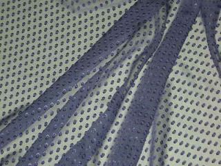   blurple silk fabric sheer 100% silk fabric clipped chenille dots SILK
