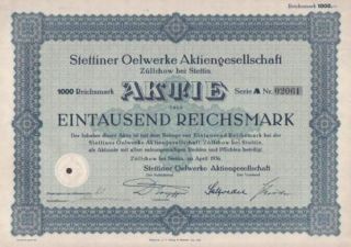 1936 Züllchow bei Stettin, Germany Stettiner Oelwerke (now Szczecin 