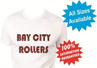 bay city rollers womans T Shirt New White Custom Print Tee