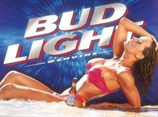 Bud Light Beer Sexy Bikini Girl Refrigerator, Tool Box Magnet