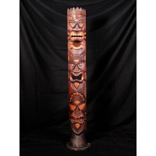 5ft TALL Tiki Totem / Mask / Statue   Polynesian Tropical Decor 