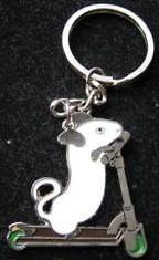 collection funny guinea pig mouse scooter charm pendant Key Ring chain 