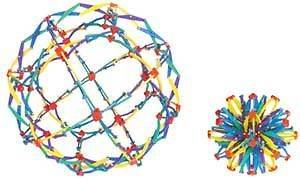 Hoberman Mini Sphere Ball   Rainbow Geometric Expanding/Cont​racting 