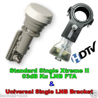 Standard Single Xtreme II 0.3 dB Ku LNB + LNB Bracket