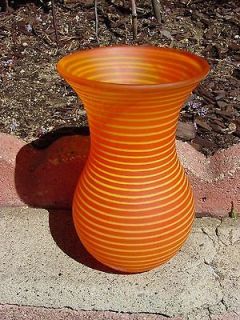Rare orange Delight vase   Gunnel Sahlin Kosta Boda