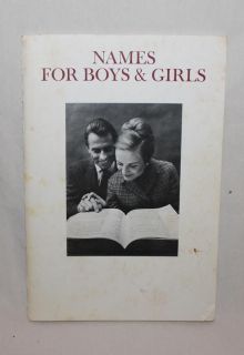 1967 Mead Johnson & Co. Names for Boys and Girls Book