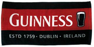 Guinness Black & Red Cotton Bar Towel from England (sg)
