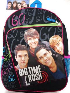 Big Time Rush fullsize large Backpack Book Bag 16 Brand New band 