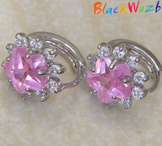 pink hoop earrings in Earrings