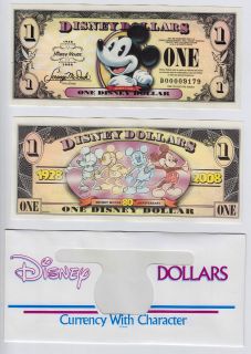 Disney Dollar Mickeys 80th Anniversary $1 2008 D series Walt 