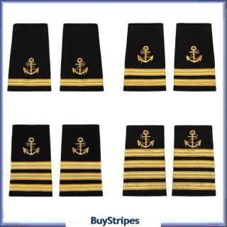 Shoulder Boards Epaulets Merchant Marine Captain Mate   Anchor   1 Set