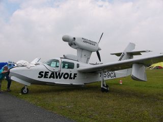 Lake Sea Fury 250 Amphibian Airplane Wood Model Big