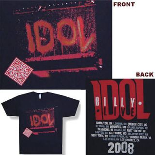 BILLY IDOL SPRAYPAINTED AMP 08 TOUR BLK T SHIRT M NEW