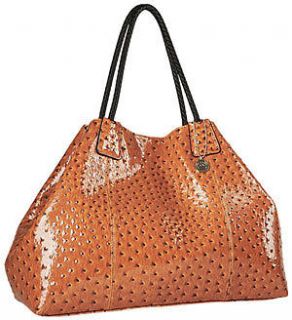 Big Buddha Handbags Santorini Tote Faux Leather Shoulder Bag   Brown