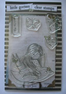   Gorjuss Clear Stamp set of 5 stamps Flying Above It All Girl & Bird